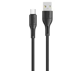 USAMS SJ502 U68 černá / Datový kabel / microUSB / 2A / 1m