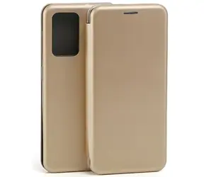 Beline Magnetic Book Case zlatá / Pouzdro typu kniha / Oppo Reno 7 / Magnetické zavírání