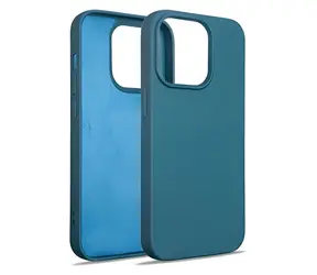 Beline Silicone Case iPhone 15 Pro 6.1" modrá / Silikonový kryt / Textilní podšívka / Bezdrátové nabíjení