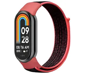 Beline NylonLoop Strap červeno-černá / Řemínek / pro Xiaomi Smart Band 8, 9, 10