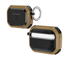 Beline AirPods Solid Cover hnědá / Pouzdro pro sluchátka / AirPods Pro 2 / TPU-PC / s karabinou