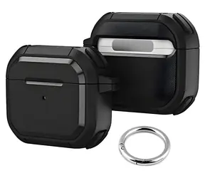 Beline AirPods Solid Cover černá / Pouzdro pro sluchátka / AirPods Pro / TPU-PC / s karabinou