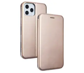 Beline Book Magnetic růžové zlato / Pouzdro / pro Apple iPhone 12 a 12 Pro / Magnetické / PU kůže