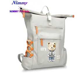Nimmy Cool&Cute 2.0 Bear šedá / Batoh / na notebook / silikon