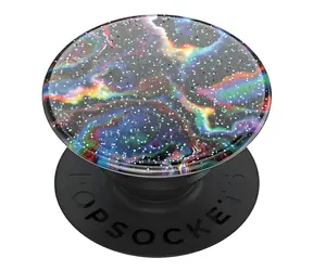 PopSockets PopGrip Premium Glitter Rainbow Void Gen. 2 / Držák telefonu / Univerzální / Skládací