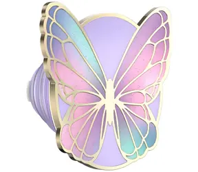 PopSockets Enamel Butterfly Prism MagSafe levandulová / Držák na telefon / MagSafe / Motiv motýla / Stojánek
