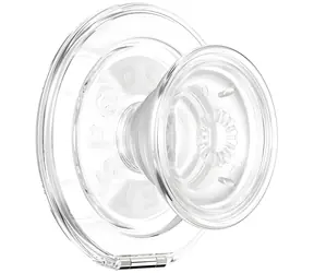 PopSockets Kick-Out Grip transparentní / Držák a stojánek na telefon / MagSafe / bezdrátové nabíjení