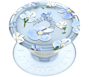 PopSockets PlantCore Grip Blue Fields modrá / Držák telefonu / Stojánek / Bezdrátové nabíjení