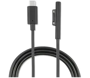 4smarts Connect Cable USB-C 5A Microsoft Surface černá / Napájecí kabel / 1 m / 100 W PD / Nylonový opletený