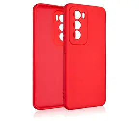 Beline Silicone Case pro Oppo Reno 12 5G červená / Pouzdro / Silikonové / Textilní podšívka