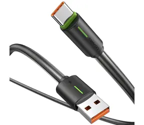 USAMS US-SJ732 YR Series černá / Kabel / USB-C/USB-C / 1 m / 3 A / 480 Mbps