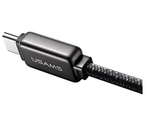 USAMS SJ743 černá / Datový kabel / USB-C - Lightning / 30W / 1.2m