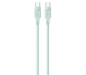 USAMS SJ567 Lithe Series zelená / Nabíjecí a datový kabel / USB-C - USB-C / 100W / 1,2m