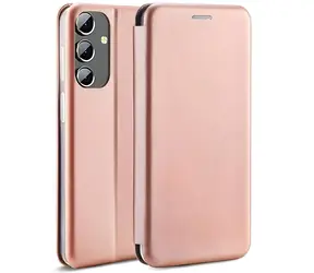 Beline Book Magnetic Samsung Galaxy A04s růžovozlatá / Pouzdro / Flip / Magnetické zavírání