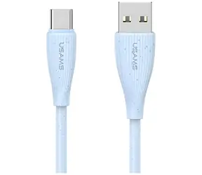 USAMS Green Series SJ714 modrá / Nabíjecí a datový kabel USB-A/USB-C / 1 m / 18W / 3A / 480 Mb/s