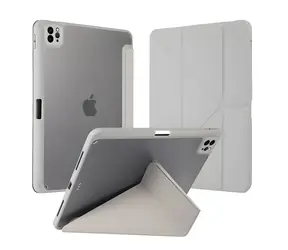 No name Pouzdro Smart Stand iPad Pro 13" (2024) bílé / Pouzdro / TPU / Funkce stojánku