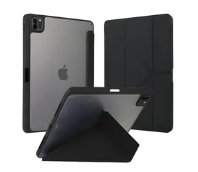 No name Pouzdro Smart Stand iPad Pro 13" (2024) černé / Pouzdro / TPU / Funkce stojánku