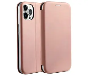 Beline Book Magnetic iPhone 14 Pro růžovozlatá / Pouzdro / Typu kniha / Magnetické / S přihrádkou na kartu