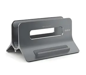 SODI SMS-300 šedá / Stojan pro notebook / Gravitační úchyt / hliník a silikon / pro MacBook do 2,7 cm