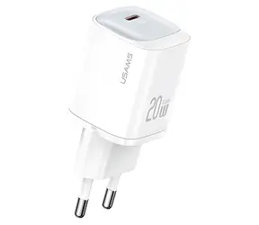 USAMS CC248 bílá / Nabíječka / USB-C / PD 20W / GaN čip