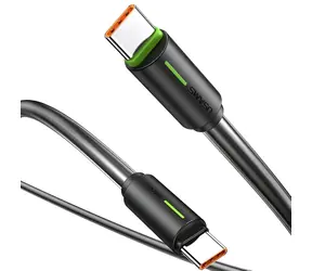 USAMS SJ734 černá / Datový kabel / USB-C - USB-C / PD 60W / 1 m
