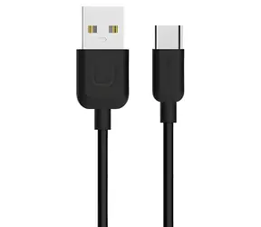 USAMS SJ099 U Turn černá / Datový kabel / USB-C / 2A / 1 m