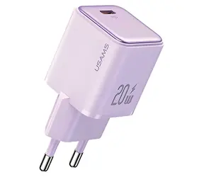 USAMS US-CC183 fialová / Nabíječka / USB-C / PD 20W / GaN čip