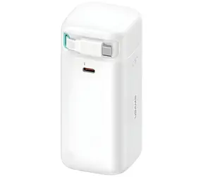USAMS XMF Series Powerbanka výsuvný kabel USB-C bílá / Power Bank / 18000 mAh / PD 45W / 2x USB-C