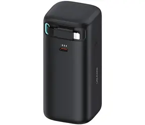 USAMS XMF Series Powerbanka výsuvný kabel Lightning černá / Power Bank / 18000 mAh / PD 45W / USB-C + Lightning
