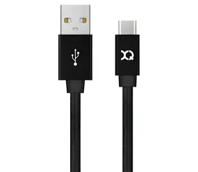 Xqisit Cotton černá / USB-C kabel / USB 3.0 / 1,8 m