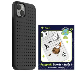 Pinit Dynamic Case + Sports Pin černá, iPhone 14 Plus/15 Plus 6.7" / Ochranný kryt / TPU, PC / vzor 1