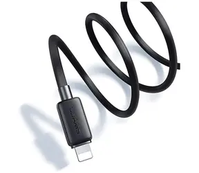 USAMS US-SJ689 KY bílá / Datový kabel / USB-A - Lightning / 2.4A / 1m