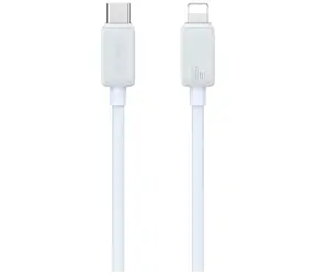 USAMS US-SJ692 bílá / Datový kabel USB-C - Lightning / 1m / 30W / 480 Mbps