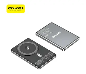 Awei PA-30 šedá / Powerbanka / MagSafe / 5000 mAh / 15 W bezdrátově