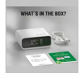 4smarts GaN Screen 100W 3C+2A bílá / Nabíječka / LED displej / 3x USB-C / 2x USB-A / PD, QC 3.0
