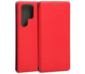 Beline Book Magnetic pro Samsung Galaxy S23 Ultra červená / Pouzdro / Flipové / Peněženka / Stojánek