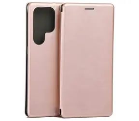 Beline Book Magnetic Case S25 Ultra růžové zlato / Pouzdro / Samsung Galaxy S25 Ultra / Magnetické zavírání