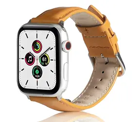 Beline Leather Collection světle hnědá / Pásek pro Apple Watch / 42/44/45/49mm / kožený