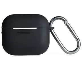 Beline Silicone Apple AirPods 3 černá / Pouzdro / Silikonové / S karabinou