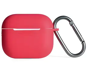 Beline Silicone Case červená / Pouzdro pro Apple AirPods 3 / Silikonové / S karabinou