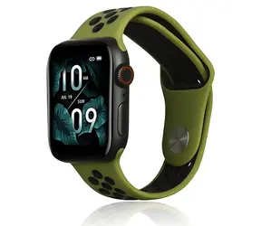 Beline Sport Silicone zeleno-černý / Sportovní pásek pro Apple Watch / 38/40/41 mm