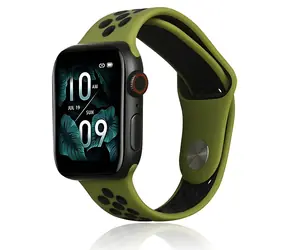 Beline Sport Silicone zeleno-černý / Sportovní pásek pro Apple Watch / 42/44/45/49 mm