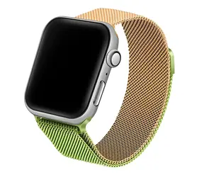 Beline Steel zeleno-zlatá / Pásek pro Apple Watch / 38/40/41 mm / nerezová ocel