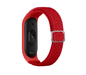 Beline Textile Mi Band 5/6/7 červená / Pásek pro Xiaomi Mi Band 5/6/7 / Textilní