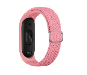 Beline Textilní pásek Mi Band 5/6/7 růžová / Řemínek pro Xiaomi Mi Band / Textilní