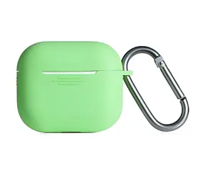 Beline Silicone pro Apple AirPods 3 zelená / Pouzdro / Silikonové / S karabinou
