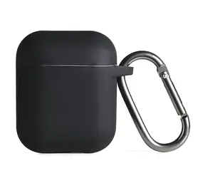 Beline Silicone Cover AirPods 1/2 černá / Pouzdro pro sluchátka / silikonové / karabina