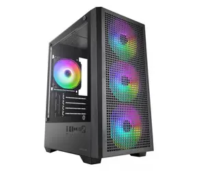 Tacens MARS MC-VECTOR černá / Počítačová skříň / Mini Tower / mATX / Mini-ITX / tvrzené sklo / 4x ARGB