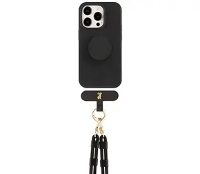 Just Elegance PopGrip Case Apple iPhone 15 Pro černá / Zadní kryt / TPU / 2v1 stojánek a úchyt