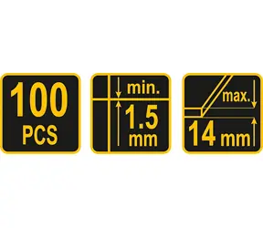 Vorel Spona nivelační 1,5 mm / Nivelační spona / 100 ks